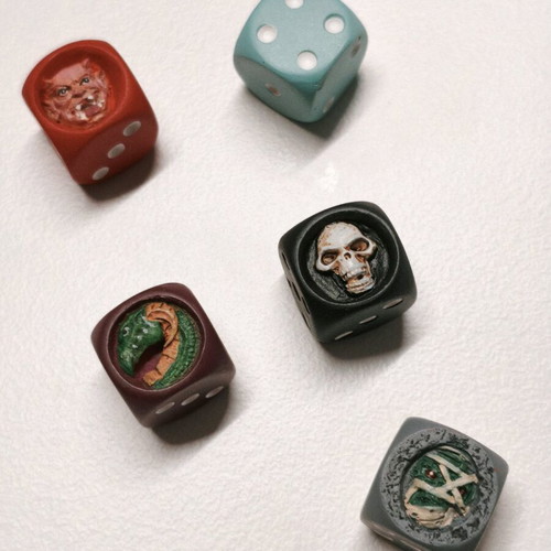 Collectible Monster Dice Set new, 5-piece set for tabletop games