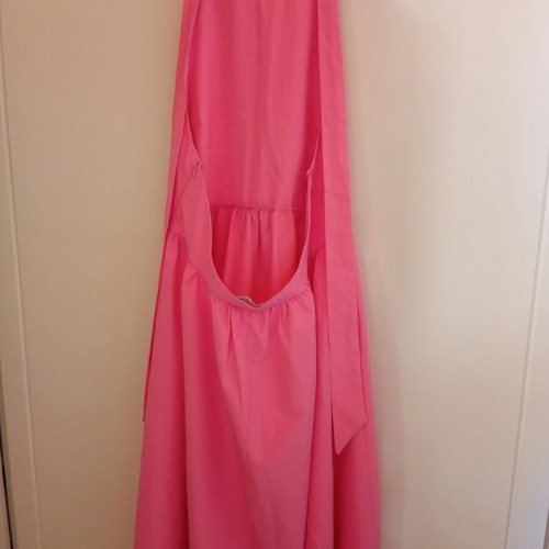 Zara poplin dress halter neck pink new, size L