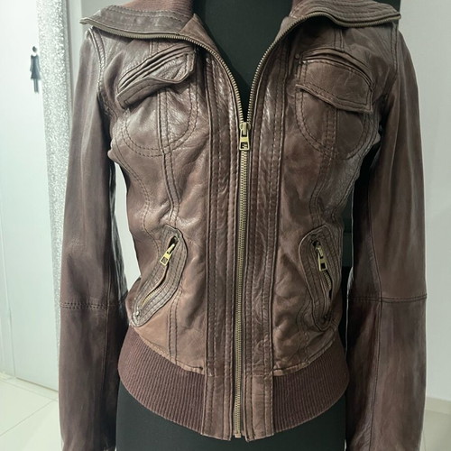 Leather jacket unused brown, size S