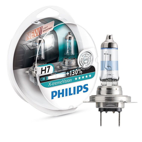 Philips X-treme Vision +130% H4 Car Bulbs new, pair of 2