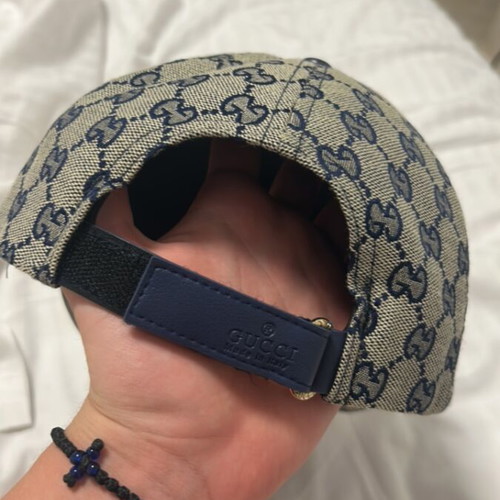 Gucci cap, beige and blue