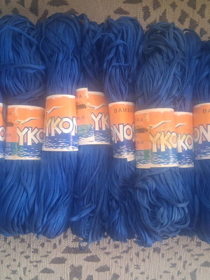 Dolls in navy blue color with summer cotton yarn MYKONOS like new, pack of 10