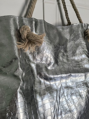 Shopper bag metallic new