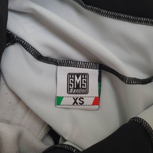 SMS Santini men's cycling bib shorts used, size XS, padded, made in Italy