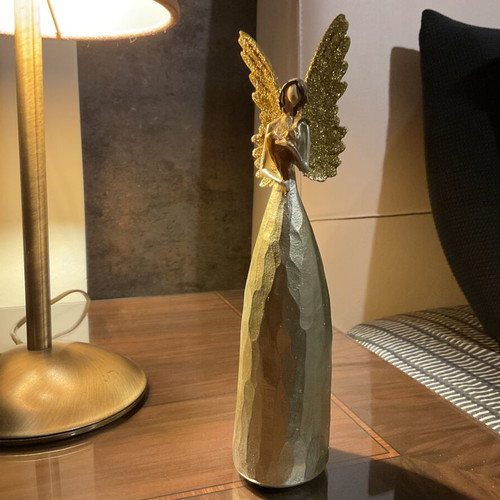 Decorative angel with golden wings, like new