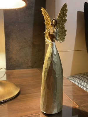 Decorative angel with golden wings, like new