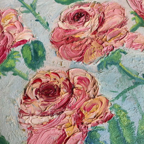 Spatularizing painting “Roses”