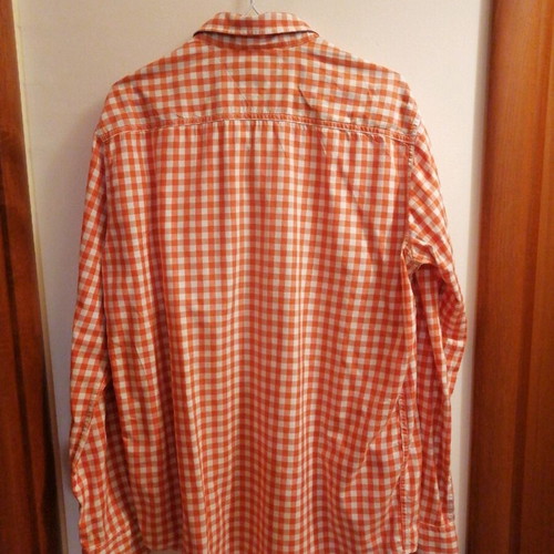Tommy Hilfiger checked shirt like new, size M, white and orange