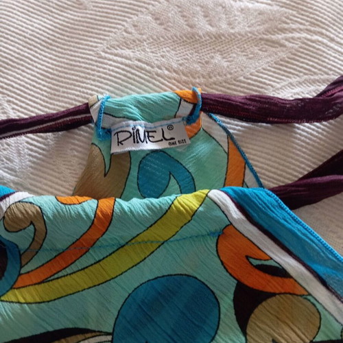 Vintage Rimel Halter Top Boho Chic, like new, multicolor turquoise