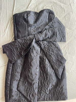 H&M Black Strapless Dress with Bow, Size XS