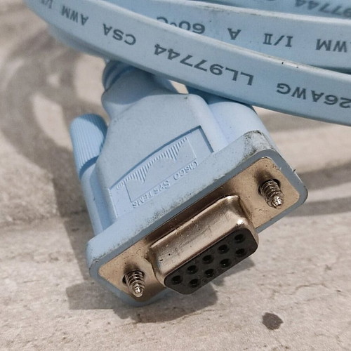 Cisco DB-9 to RJ45 cable used (1.8m)