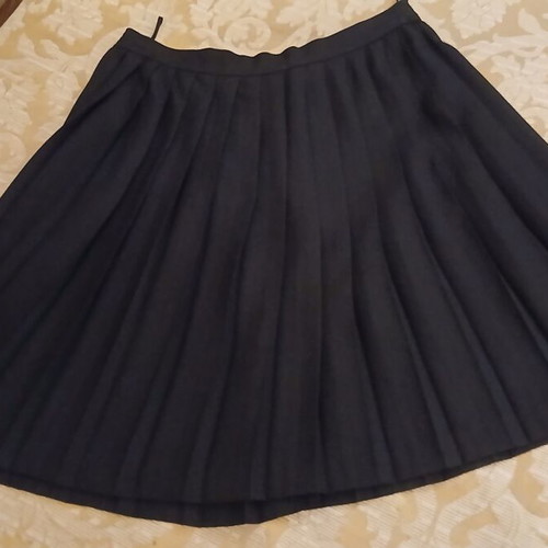 Black pleated skirt A-line size M like new