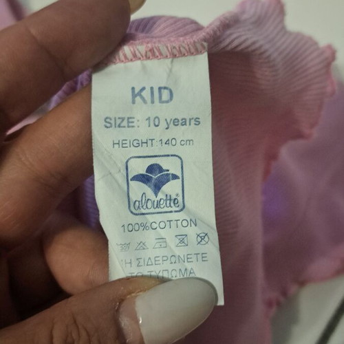 Alouette pink short blouse for girls like new, size 128 cm