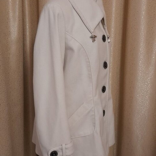 Été White Corduroy Half Coat like new, size XL