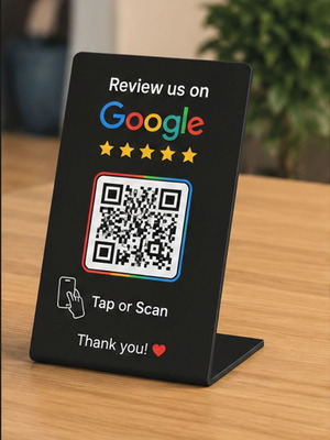 Προσωποποιημένο QR Stand για Google Reviews, Πληρωμές και Διαφήμιση Επιχείρησης καινούργιο