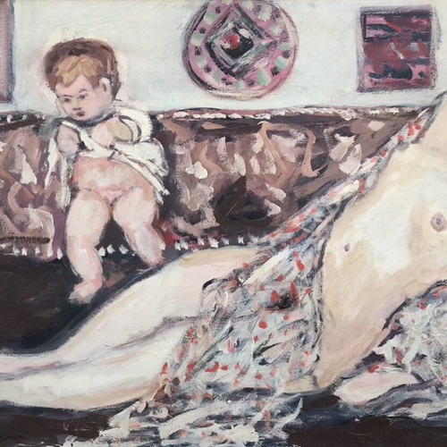 Eva Boulgoura painting oil on canvas like new