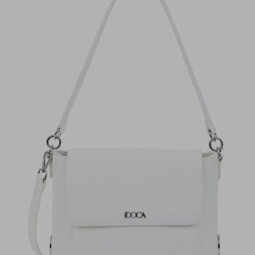 Doca shoulder bag white, new synthetic leather