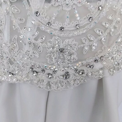 Wedding bustier embroidered with stones, strass and Swarovski, new