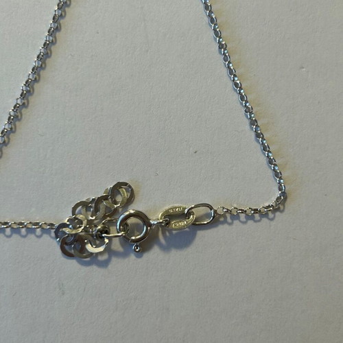 Silver talisman necklace with eye charm like new