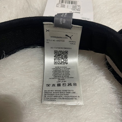 Puma visor cap new with tags, black and yellow transparent