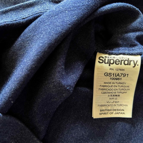 Superdry T-shirt like new, blue-pink, size S-M