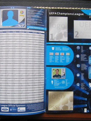 Panini Champions League 2012/13 άλμπουμ μεταχειρισμένο με 63 αυτοκόλλητα