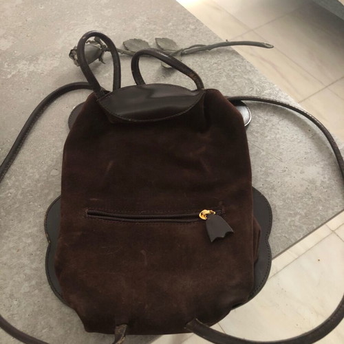 Tous suede backpack used, brown with minor imperfections