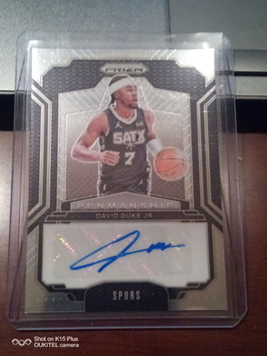 Κάρτα 2024-25 Panini Prizm Basketball David Duke Jr. Auto καινούργιο