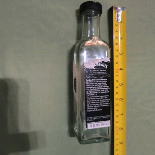 Jack Daniels decorative glass bottle used with cap