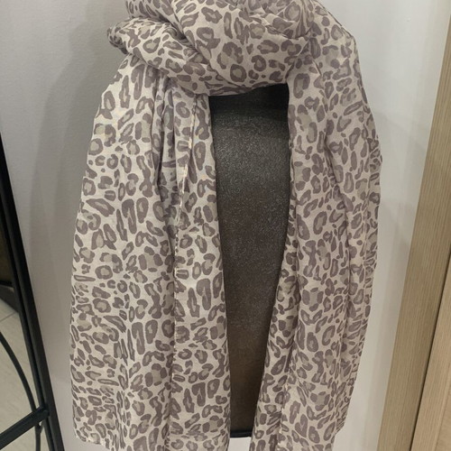 Animal Print Scarf in Nude Tones like new