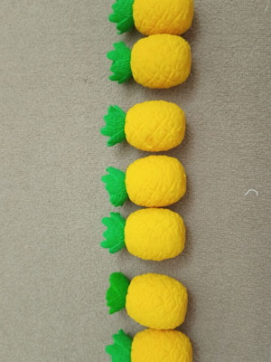 Eraser set pineapple shaped new