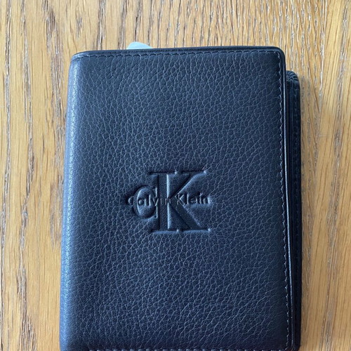 Calvin Klein wallet new black leather