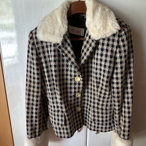Jacket with wool fur like new, size 50