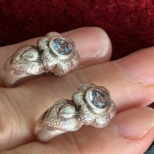 Silver earrings 925 handmade, like new, 8.3 g
