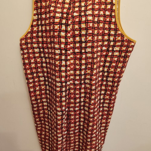 Dress with geometric pattern, new, cotton, size XXXL