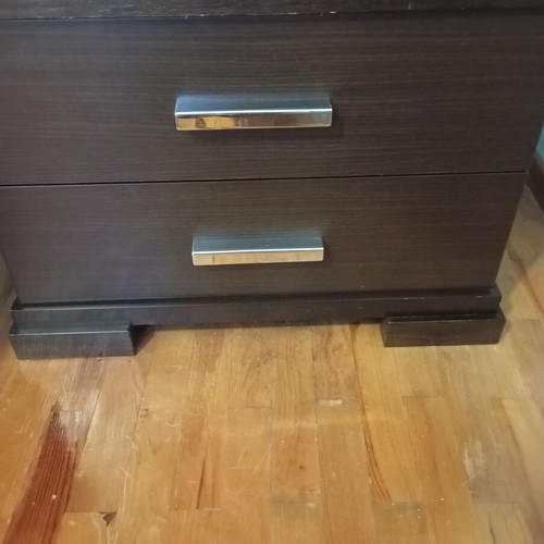 Chest of drawers bedside table used with wenge stool