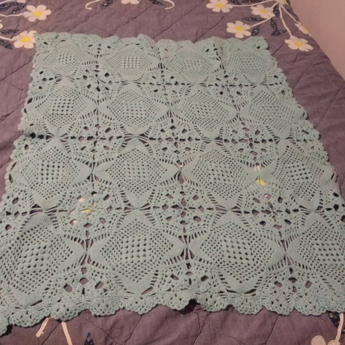 Knitted woolen square 62 by 62 like new