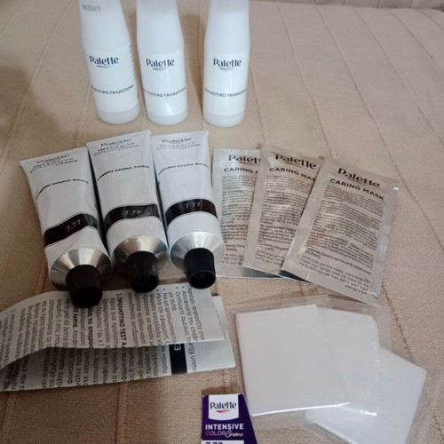 Palette Intensive Color Cream 7.77 hair dye set new, 3 pieces
