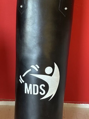 Boxing bag like new with chain, wall mount and Twins 10oz gloves