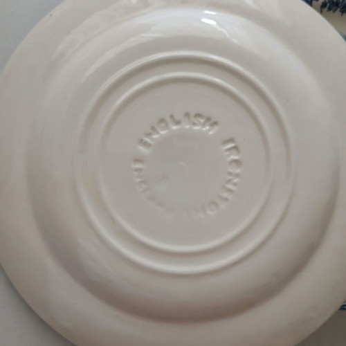 Vintage English Ironstone dessert set 7 pieces, like new