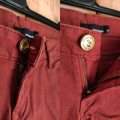 Tally Weijl brick red denim shorts used, size 40