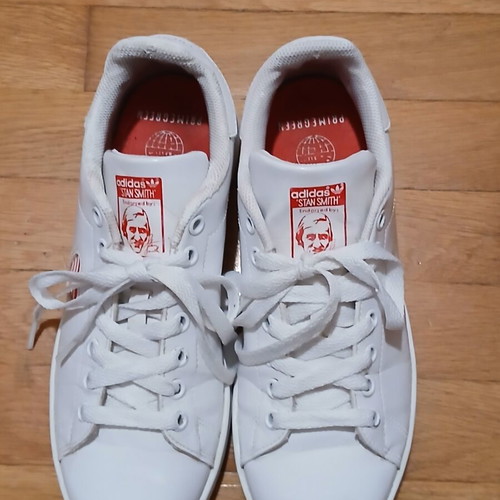 Adidas Originals Stan Smith sneakers size 38.5 used, white and red