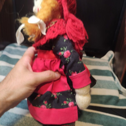 Fabric doll used, possibly Little Red Riding Hood, 40cm