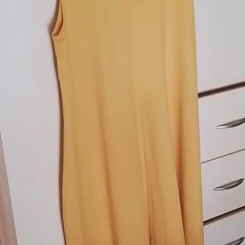 Mango long cotton dress XL new, orange