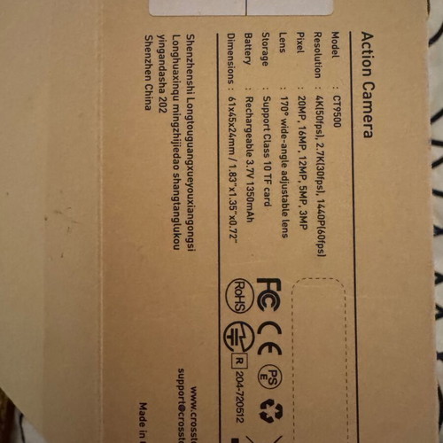 Crosstour CT9500 4K Action Camera like new with waterproof case and accessories