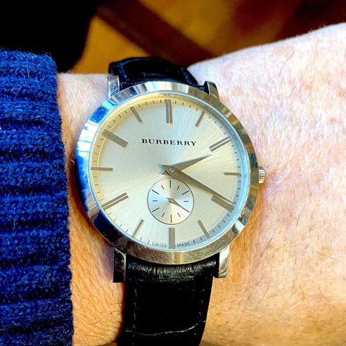 Burberry watch used, stainless steel, waterproof with sapphire 40mm