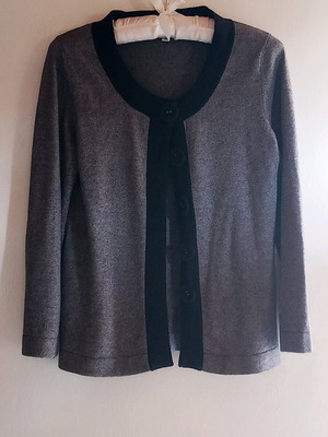 Women's knitted cardigan used, size M, grey