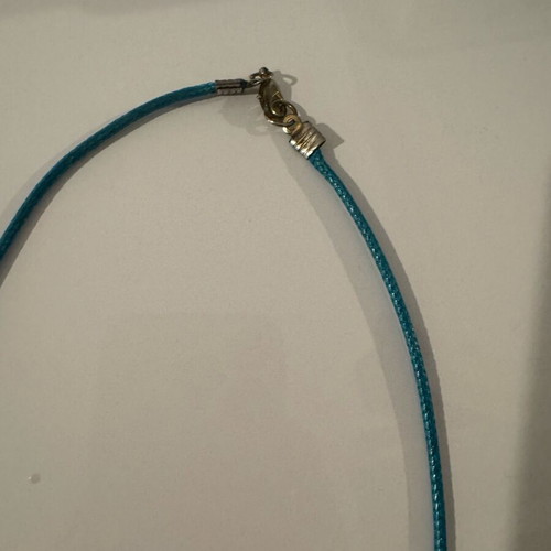 Necklace with blue evil eye like new, adjustable size
