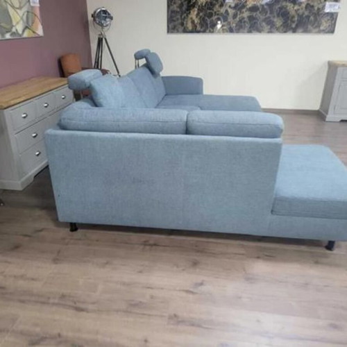 Blue Corner P-Shaped Fabric Sofa LS404520 New