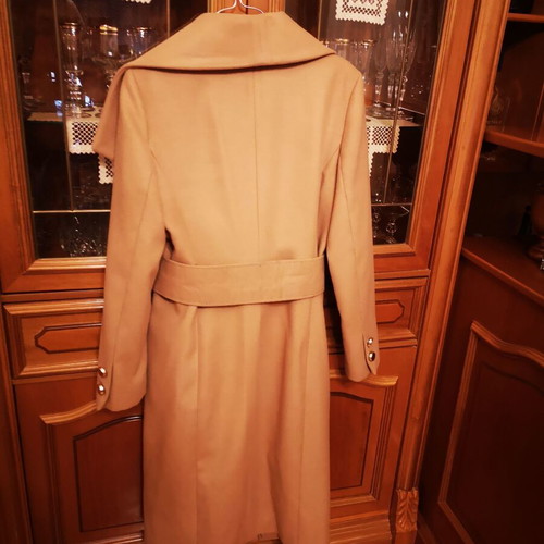 Access camel coat used, size M